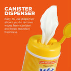 Wet Ones dog wipes canister showing usage directions and ingredients