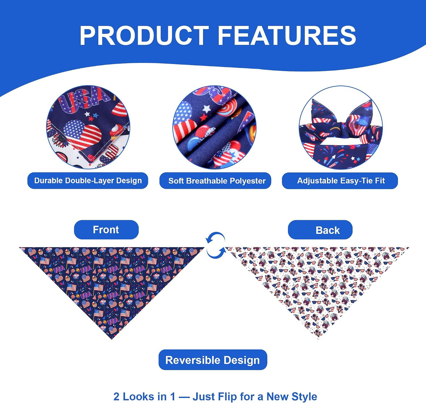WoffBow dog bandana tied on large breed dog