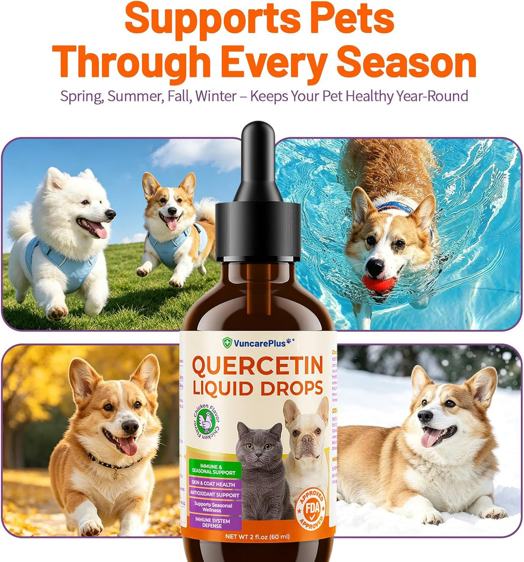 Back label of VOSIFSDIY pet allergy relief supplement with usage directions and ingredients.
