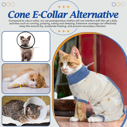 Dentrun pet onesie worn by a Sphynx cat for warmth