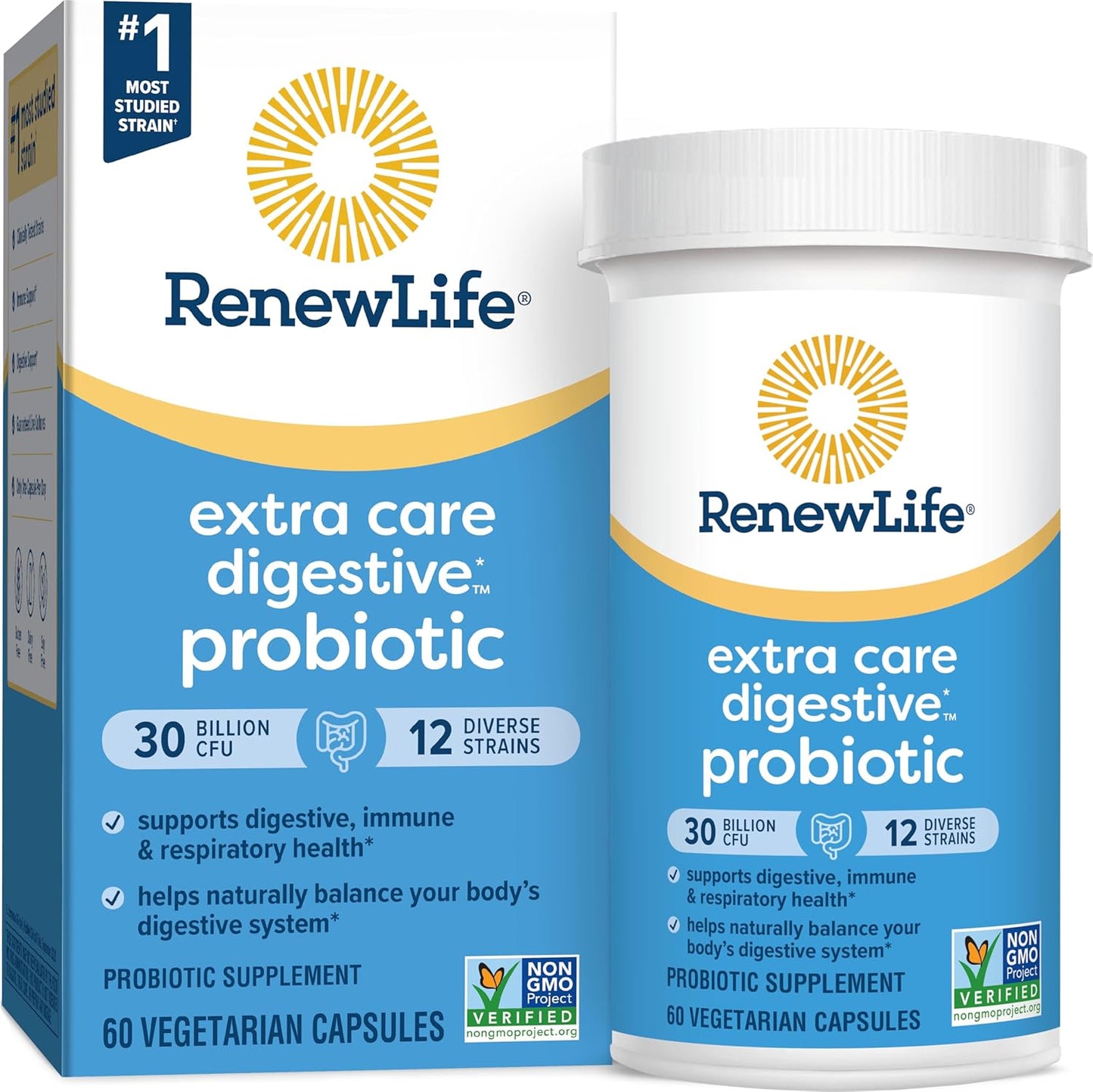 Renew Life Ultimate Flora Probiotic Extra Care 30 Billion CFU 60 capsules front view packaging