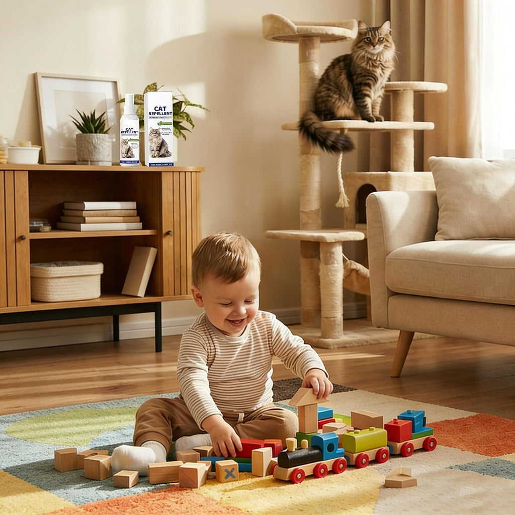 Cat Training Spray with Natural Bitter Extract - Stop Scratching Furniture & Urine Marking, Gentle Deterrent for Indoor Use, Keep Cats Off Counters, Beds, Curtains - Image 9