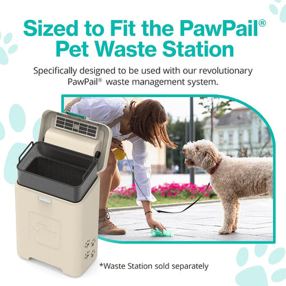 PawPail deodorizer insert showing the premium porous material for clean indoor air.