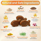 Daily natural flea prevention chews for cats highlighting immunity support and digestive wellness advantages.