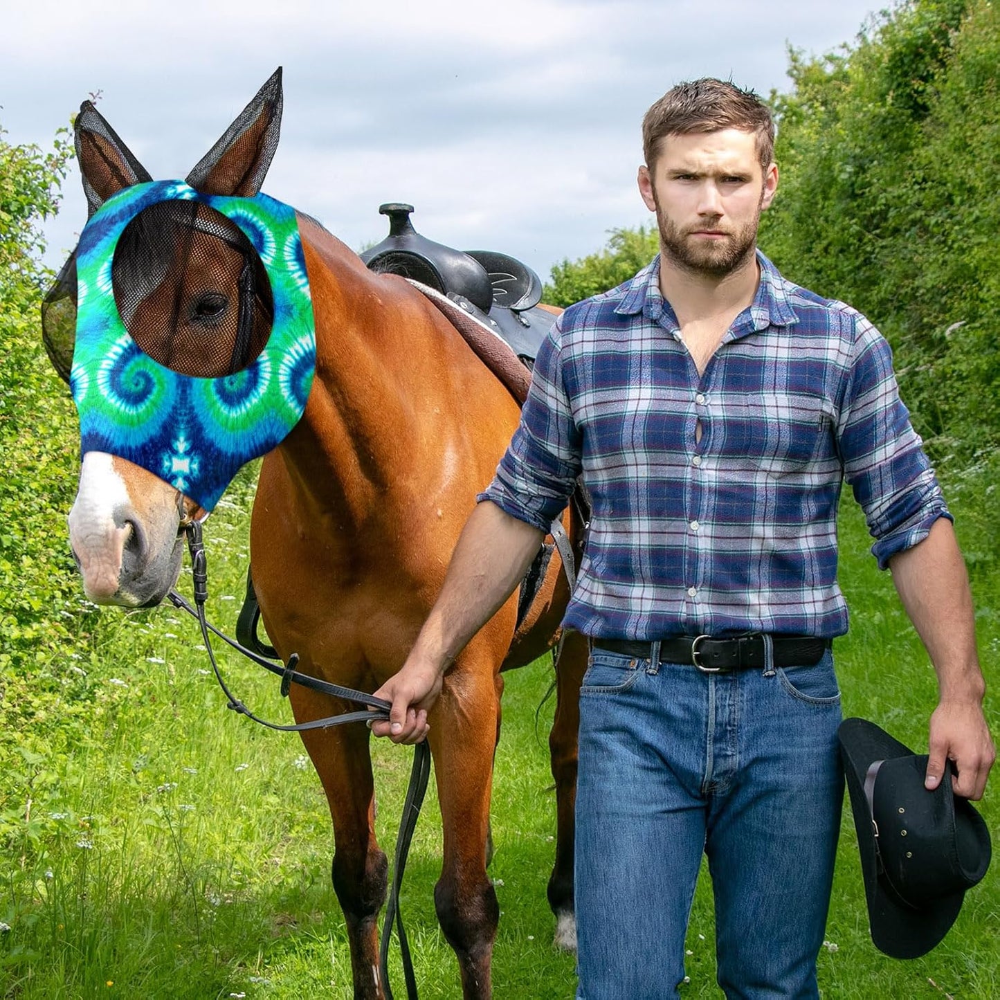Chunful fly mask showing UV protection mesh coverage