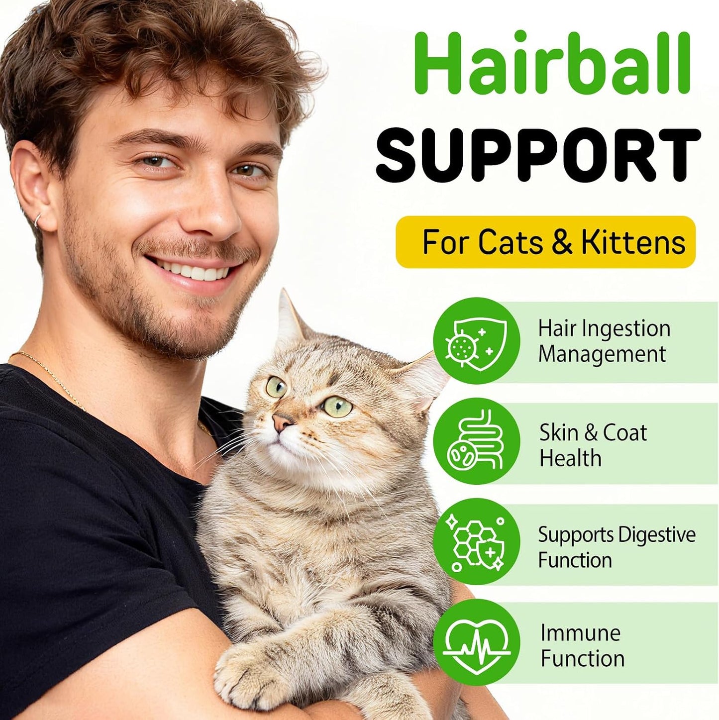 Full range view of the three point seven ounce hairball prevention treat pouch.
