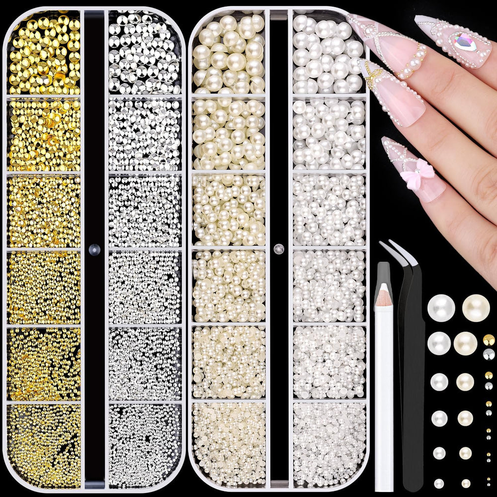 Belleboost nail charms kit front view showing complete box set