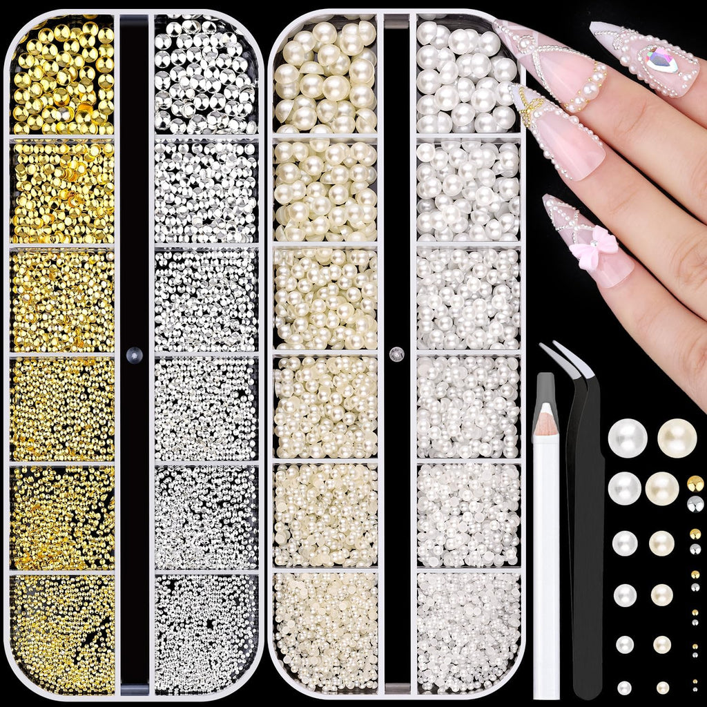 Belleboost nail charms kit front view showing complete box set