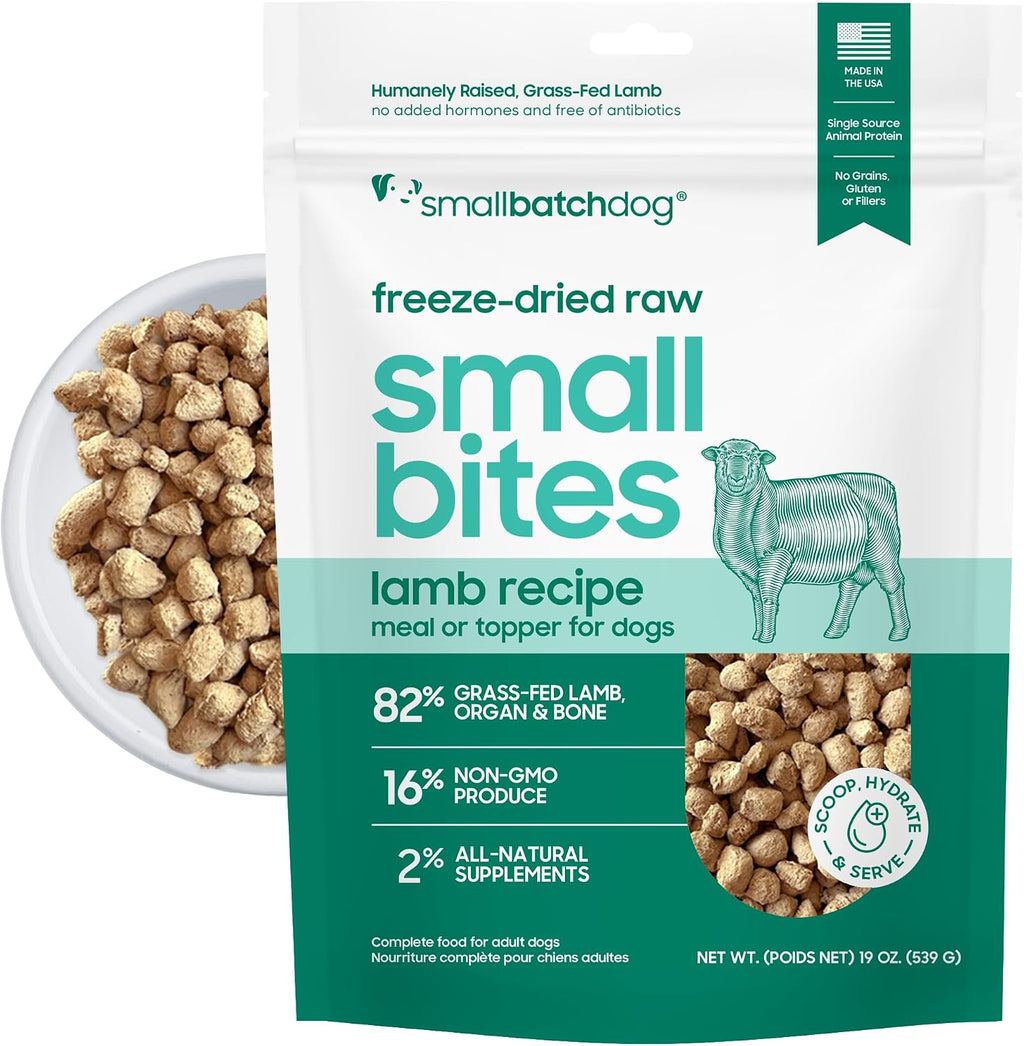 smallbatch Freeze-Dried Beef Dog Food - Grain Free, Organic Produce - Raw Dehydrated Beef Small Bites, High Protein Complete Meal or Topper - Humanely Raised, Made in USA, 7oz - Image 14