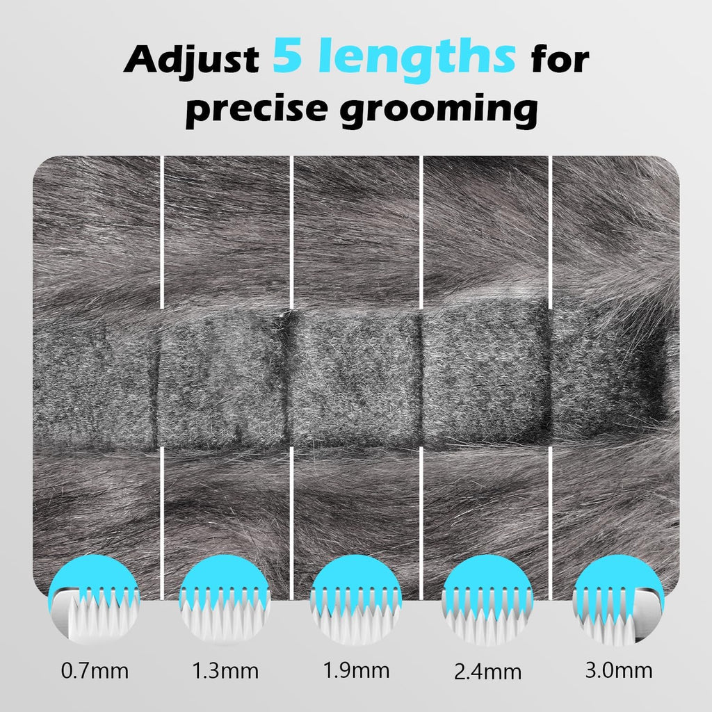 FuzzyFix rechargeable pet hair trimmer with Type-C charging port
