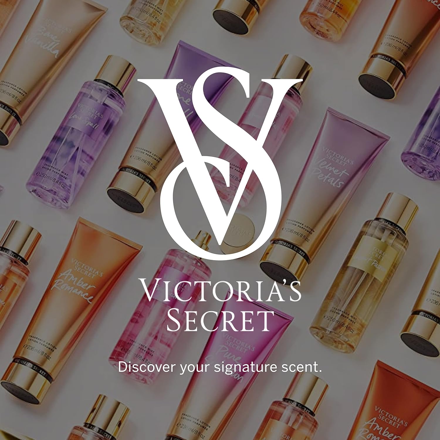 Rear view of Victoria's Secret Velvet Petals fragrance mist showing the barcode and product description label.