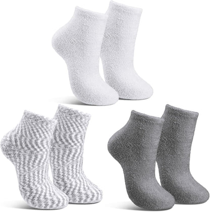Tarpop moisturizing spa socks with gray and white color blocking