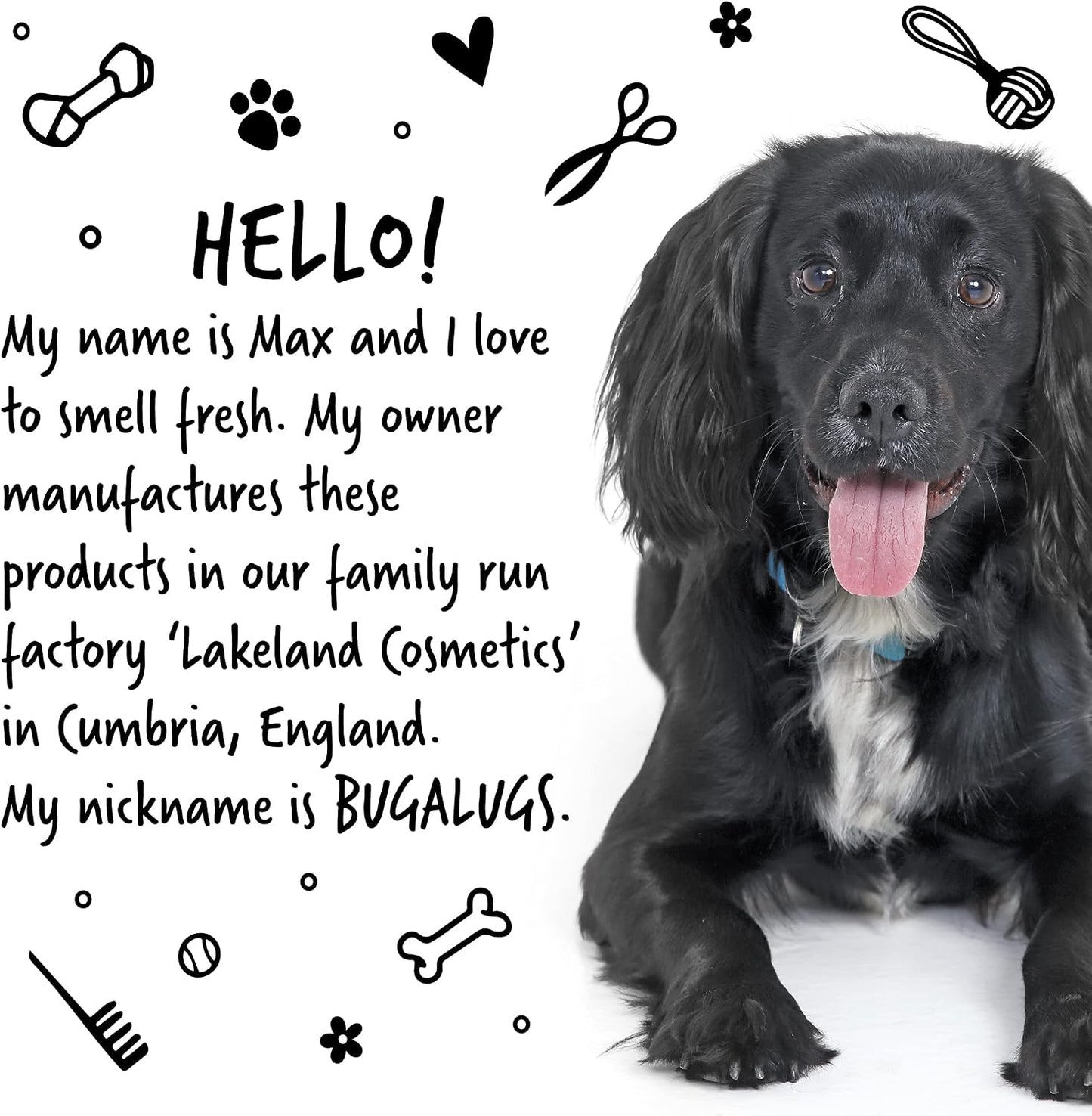 Bugalugs vegan professional dog grooming shampoo bottle close up