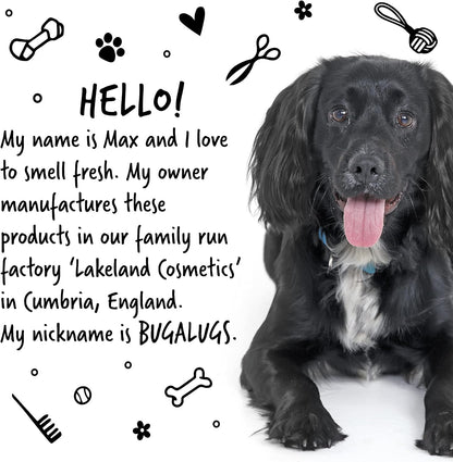Bugalugs vegan professional dog grooming shampoo bottle close up