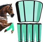 Fly Boots for Horses Set of 4 - Innovative Curved-Edge Design, Anti-Sag Stays, Breathable Mesh Leg Protection, Reduces Stomping & Fatigue, Comfort Fit for Medium to Large Horses - Dark Blue - Image 9