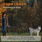 Black heavy duty retractable leash for large dogs