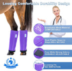 WARMWOW equine leg protection boots close up on hook and loop straps.
