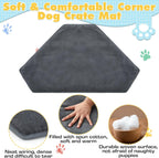 Top view of 42.5 inch corner dog bed for crates