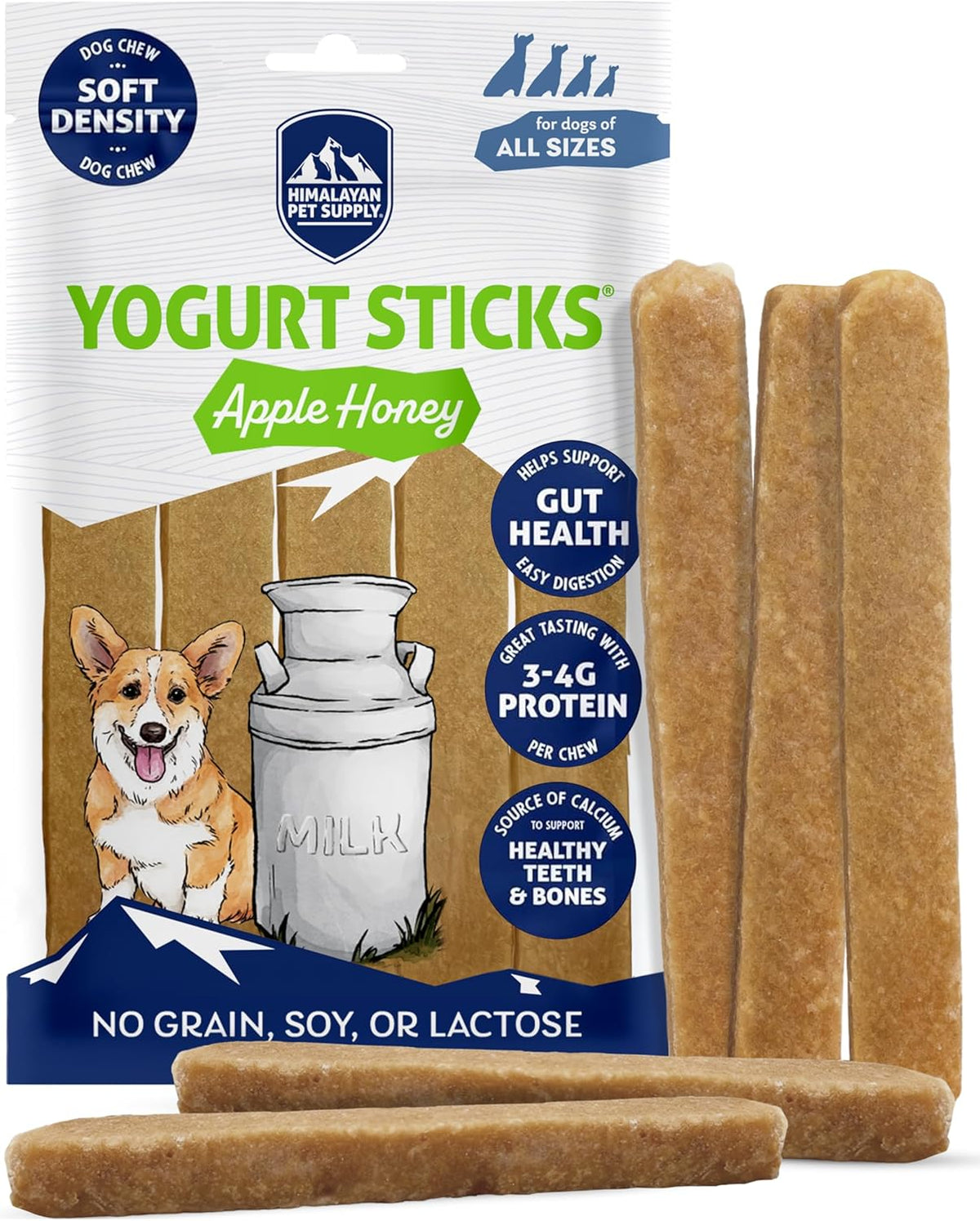 Himalayan Dog Chew Yogurt Sticks, Mixed Flavors, Dog Treats with Prebiotics, Probiotics & Protein, Digestive Support, Lactose & Gluten Free, Natural Dog Treat for All Breeds, Made in America, 4pk - Image 14