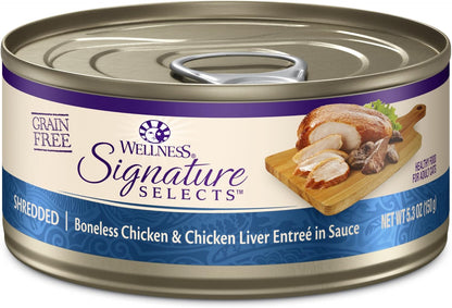 Wellness CORE Signature Selects Flaked Adult Canned Wet Cat Food, Natural, Protein Rich, Grain Free, Skipjack Tuna and Wild Salmon Entre Recipe, 2.8 oz, Pack of 12 Cans - Image 13