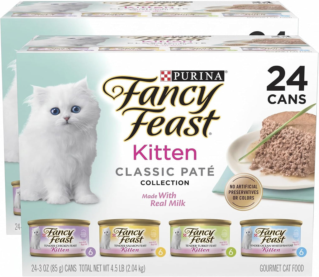 Purina Fancy Feast Wet Kitten Food Variety Pack, 3 oz cans, 24-Pack - Image 13