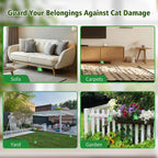 Instructional diagram showing placement of cat deterrent bags