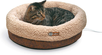 K&H Pet Products Heated Cat Bed Indoor, Thermo-Snuggle Cup Bomber Soft Heated Pet Bed for Large Indoor Cats and Small Dogs, Machine Washable, Waterproof Heated Pad, Safety Listed - 18 X 14in Gray - Image 11
