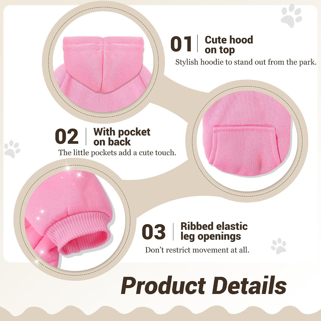 Fleece lined pink puppy sweatshirt close up showing thermal interior fabric