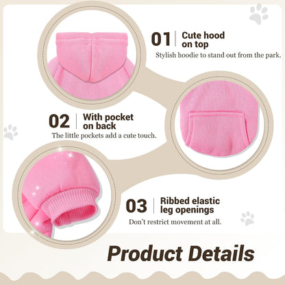 Fleece lined pink puppy sweatshirt close up showing thermal interior fabric