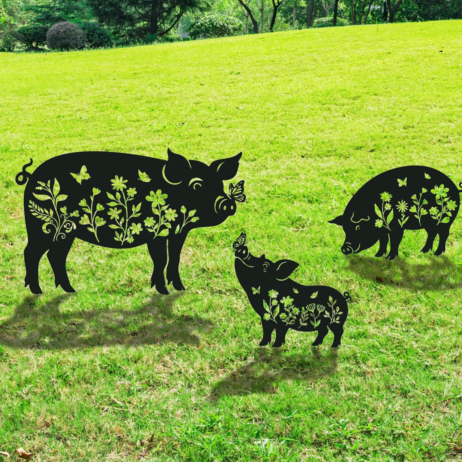 Pet Cat Memorial Grave Markers - Rngmsi Flowers Butterfly Cat Metal Garden Stakes Grave Decorations for Cemetery Pussy Memorial Stones Plaques for Outdoors - Image 10