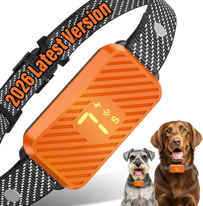 KJKZO smart dog bark collar orange front view