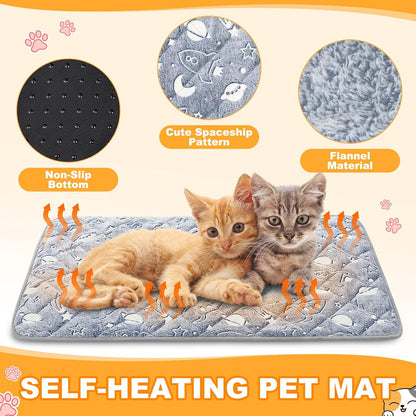 Extra large thermal dog pad layout showing the non slip backing