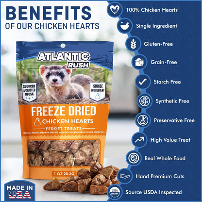 ThePamperedFerret chicken heart freeze dried ferret treats nutritional info