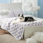 LE SURE Waterproof Puppy Blanket for Small Dogs - Washable Double Sided Dog Blankets with Warm Jacquard Shag and Soft Sherpa Fleece, Pet Cat Blanket for Couch Protection, 3D Textured Cloud, Blue - Image 12