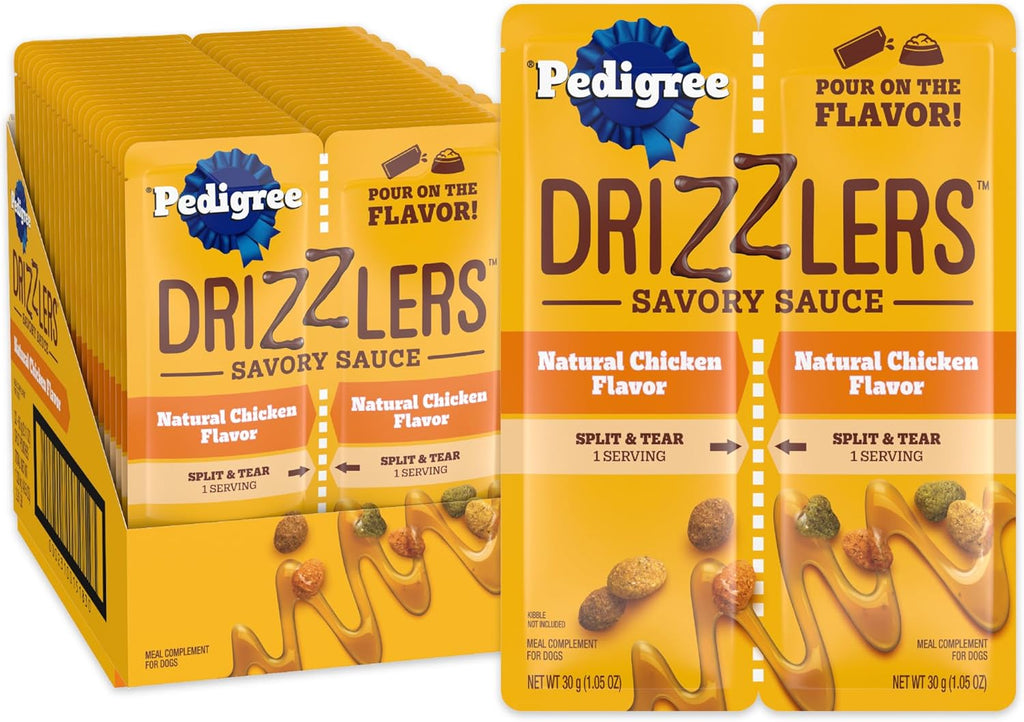 Pedigree Drizzlers for Dogs, Wet Dog Food Gravy Savory Sauce Multipack, 60g Dual-Serving Pouch, 16 Count, Pack of 2 (32 Pouches, 64 Servings Total) - Image 10