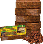 Halatool 10 LBS Coconut Husk Chips for Reptiles, 72QT Compressed Coco Chips Substrate for Snakes Tortoises Geckos Lizards Hermit Crab Ball Python - Image 10