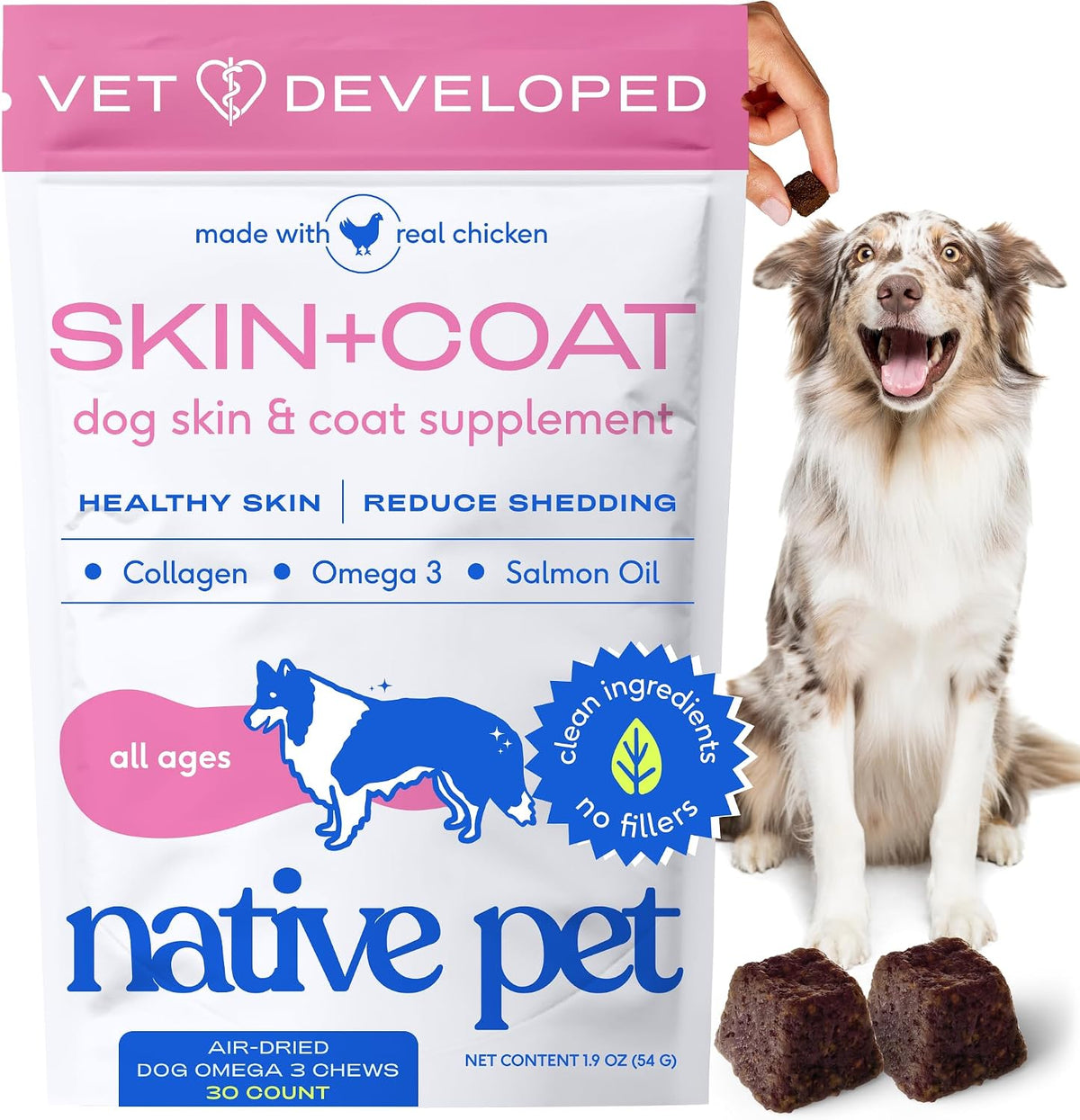 Native Pet Omega 3 Fish Oil for Dogs & Cats - Wild Alaskan Salmon Oil for Dogs Skin and Coat, Supports Joints, Heart & Shedding - Fast-Absorbing Omega 3 6 9 Liquid Supplement - 8oz - Image 12