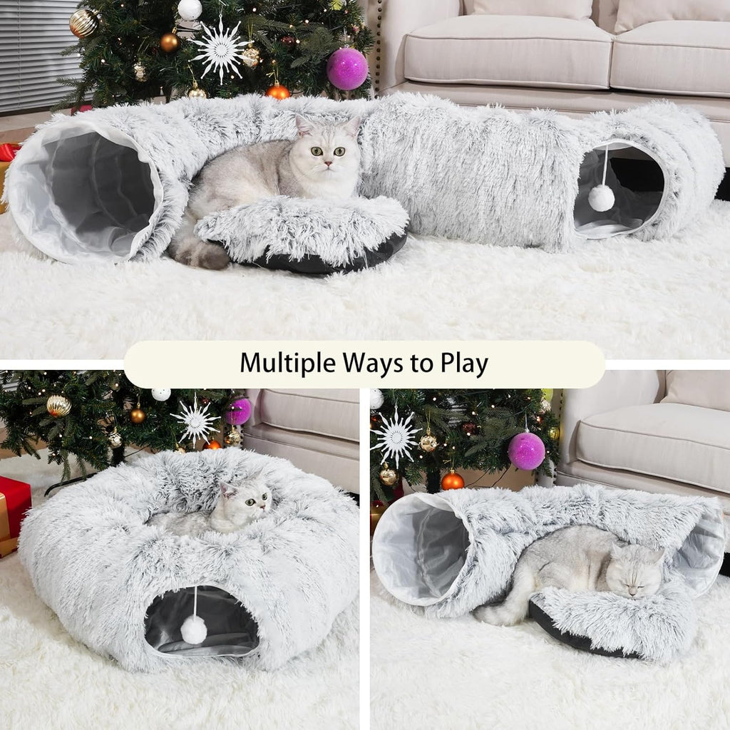 LVUVXVAV large donut tunnel toy with dangling play ball at the entrance way