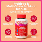 SmartyPants gut health supplement bottle with strawberry flavor label