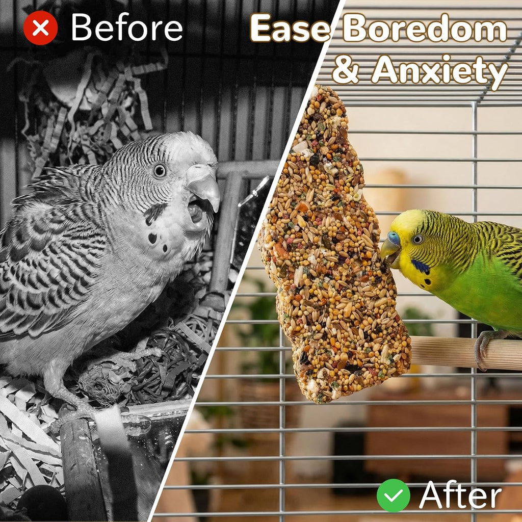 Jousonty Natural Bird Grain Treat Sticks metal hook detail