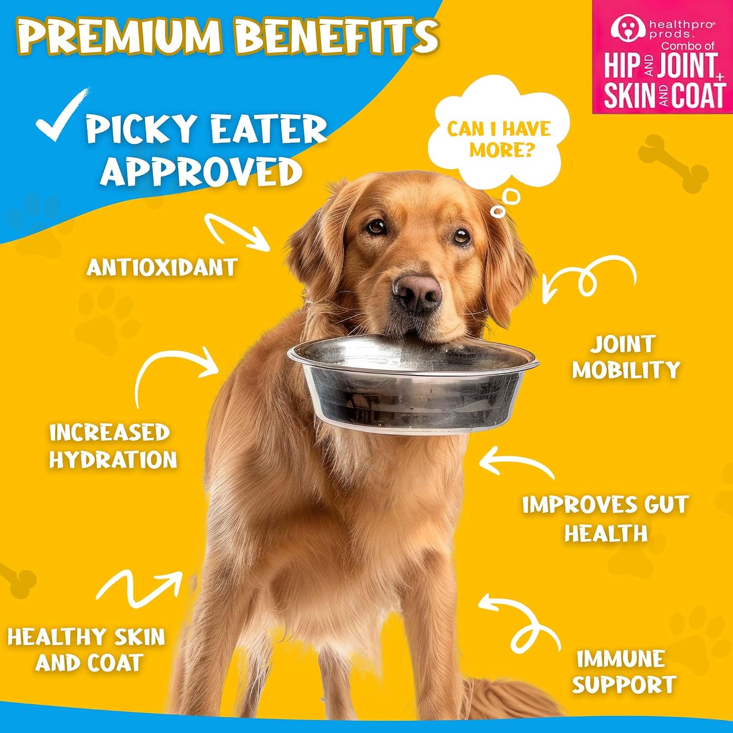 Healthpro Prods VitaGravy Three Pack showing nutritional benefits for hip and joint care