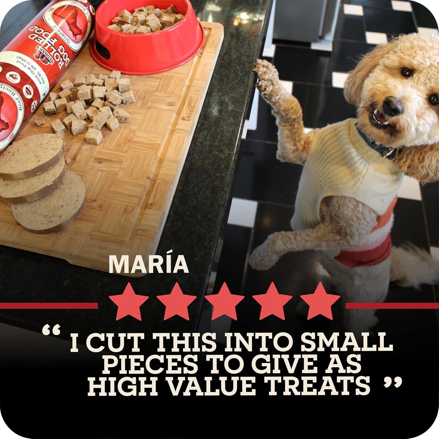 Redbarn Pet Products All-Natural Premium Rolled Dog Food, Beef Recipe - Soft Semi-Moist Wet Formula for High Protein Diet, Training Rewards, & Treat Pill Concealer - 4 lb, 1 Count - Image 10