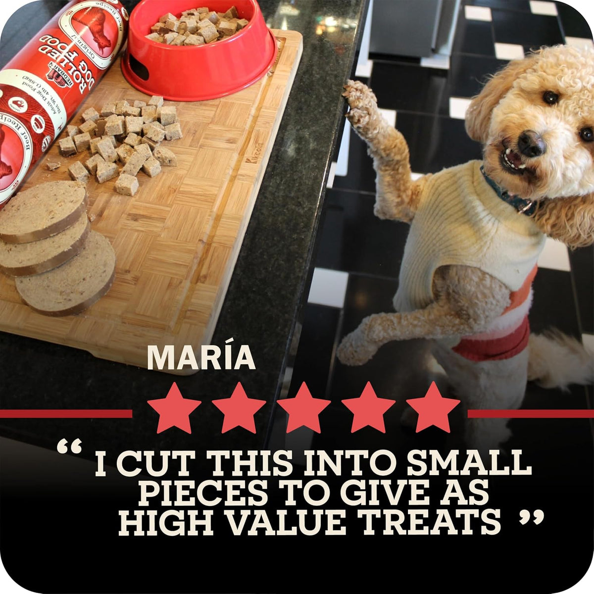 Redbarn Pet Products All-Natural Premium Rolled Dog Food, Beef Recipe - Soft Semi-Moist Wet Formula for High Protein Diet, Training Rewards, & Treat Pill Concealer - 4 lb, 1 Count - Image 10
