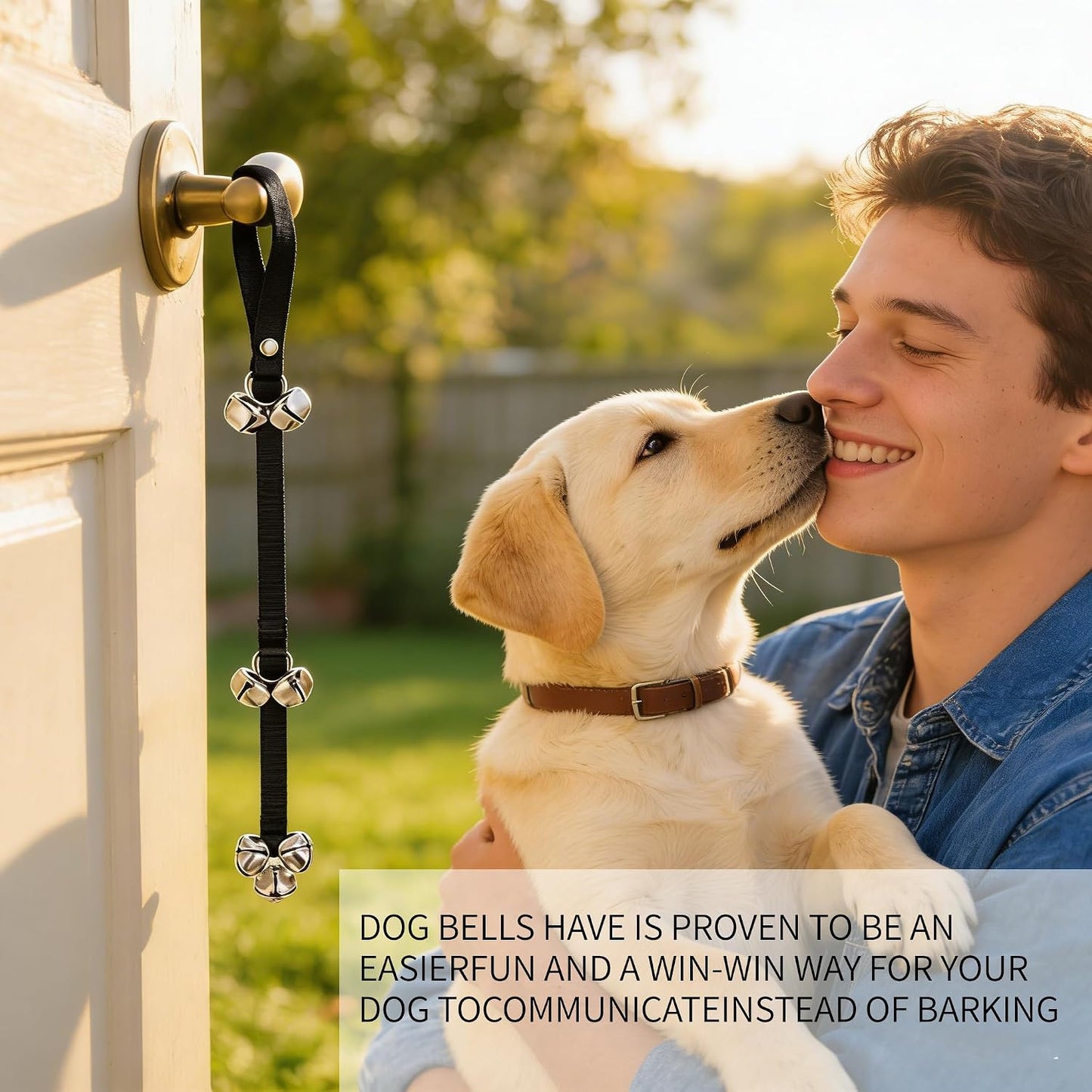Tje dog doorbells black variant for housebreaking