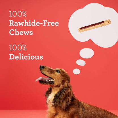 DreamBone highly digestible chicken wrapped dog treats ingredients side label