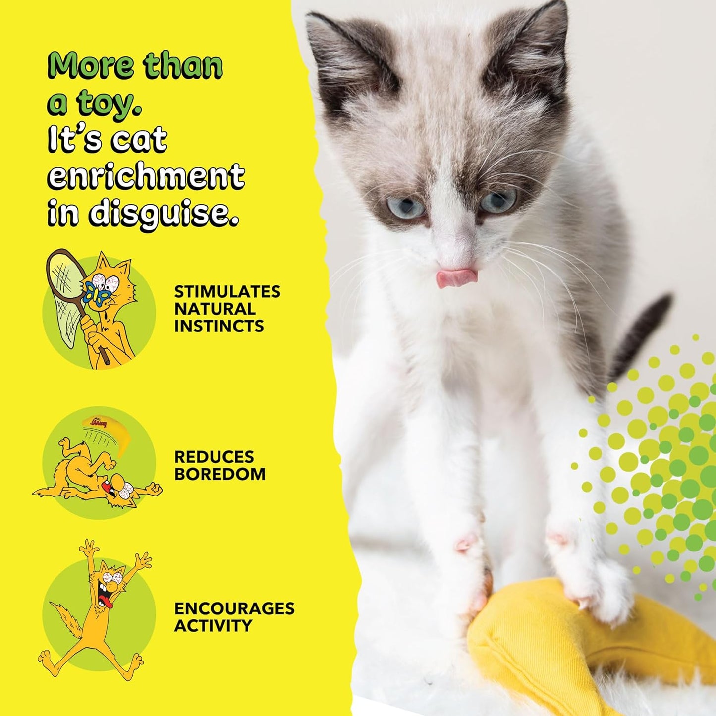 Yeowww! Catnip Chi-CAT-a Banana Toy for Cats - 7 Inches - Durable Cotton Twill - Made in the USA - Stuffed with Organically Grown Catnip - Image 10