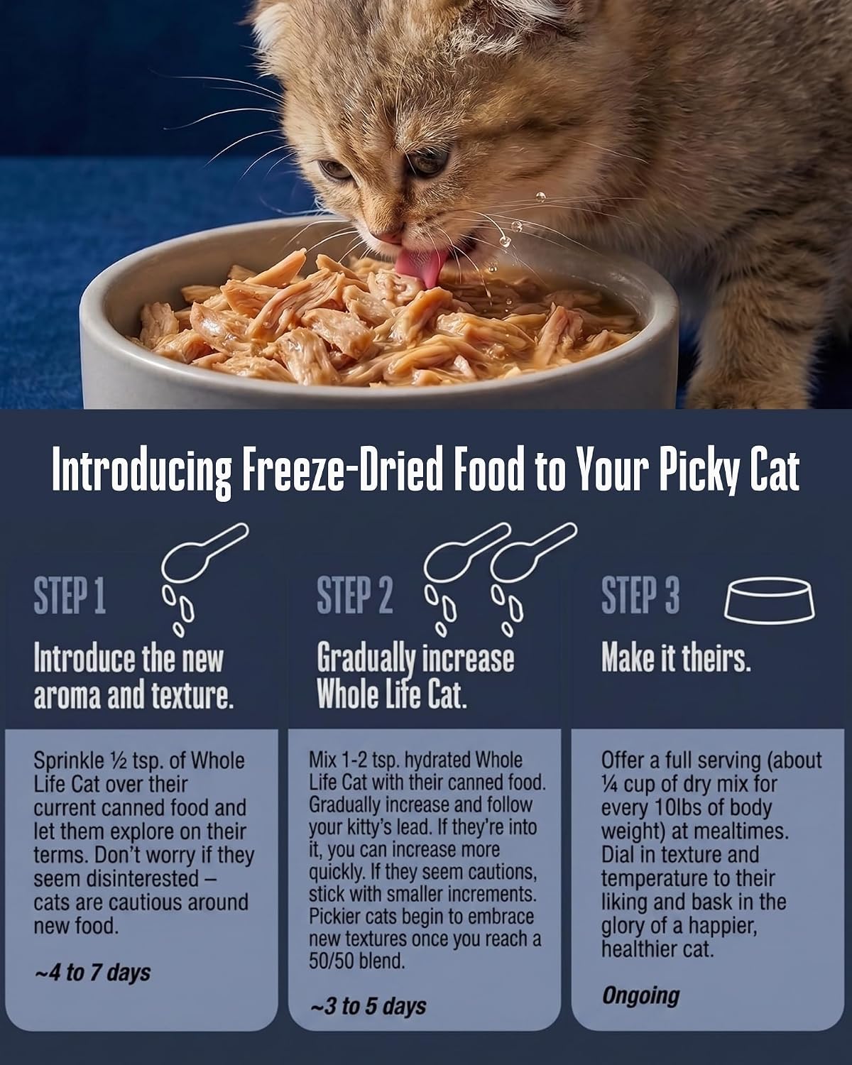 GMC compliant product shot of Whole Life cat food four point five ounce bag