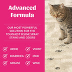 Eco friendly plant based cat stain remover spray for carpets and upholstery