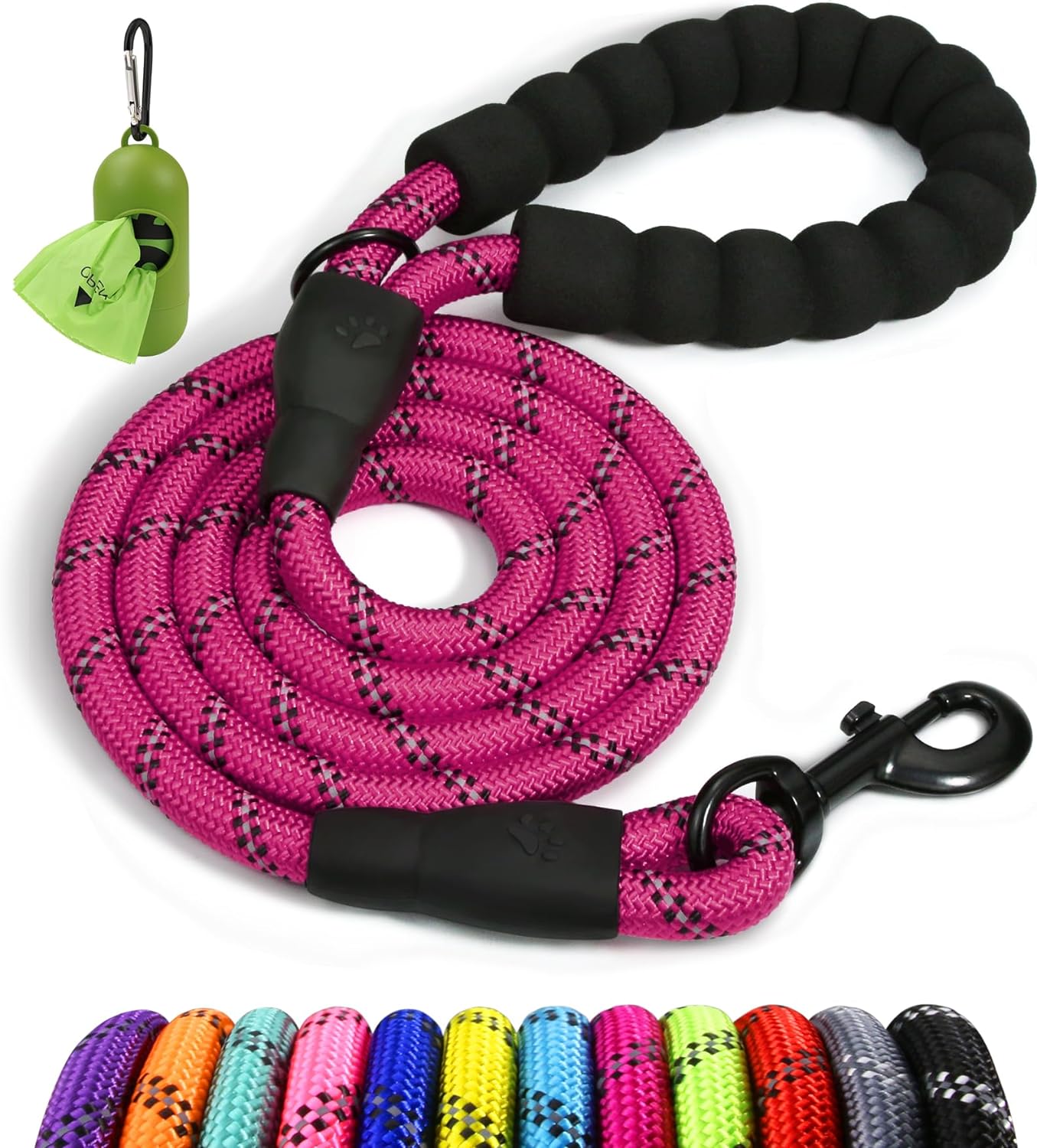 Thick half inch climbing rope weave on the authentic imported Taglory pet leash.