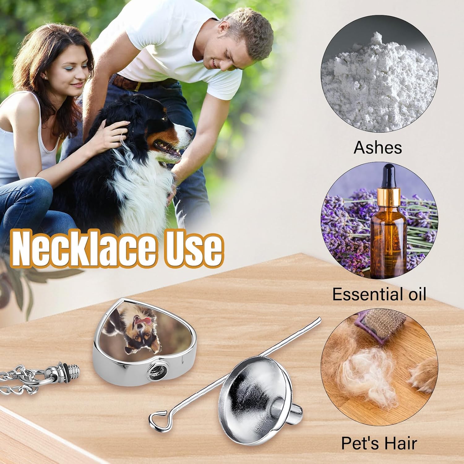 HJX custom pet memorial pendant showcasing the secure waterproof sealing strip on the closure cap